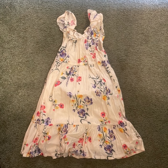 Old Navy 3T Flower Print Dress in Like New Condition - Picture 3 of 3